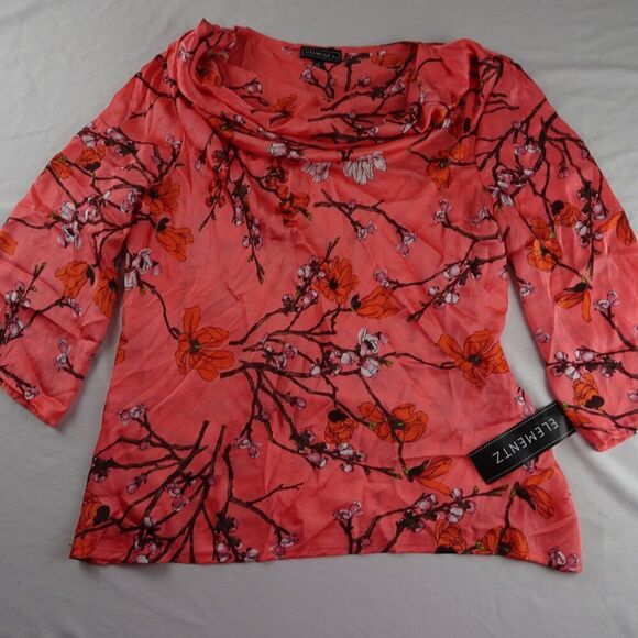 Elementz Women Floral Blouse Top Size L - Picture 5 of 11